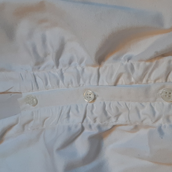 Dress Barn White Cotton Blouse Size M - Picture 6 of 12